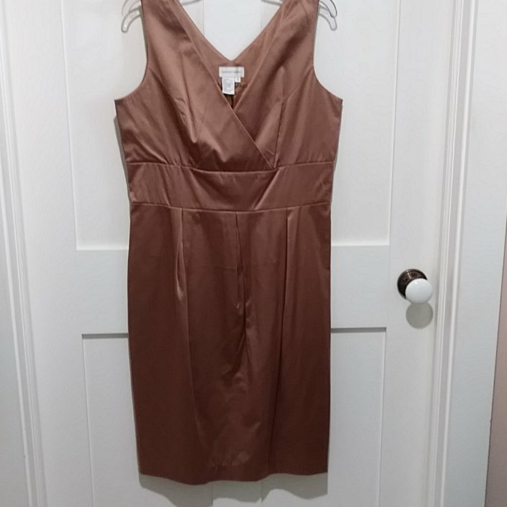 Newport News Satin Mocha Dress sz14